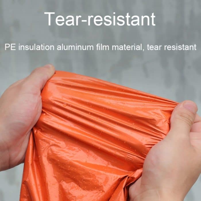 Outdoor-Radsport, verdickter, reflektierender, winddichter, multifunktionaler Regenmantel, 130 x 100 cm (Orange) – Bild 4