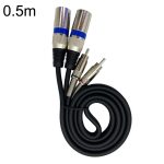 2RCA-Stecker 2XLR Caron-Stecker Lautsprecher-Audio-Balance-Kabel, Länge:, 0.5m, 1m, 1.5m, 2m, 3m, 5m, 10m, 20m