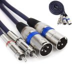 2RCA-Stecker 2XLR Caron-Stecker Lautsprecher-Audio-Balance-Kabel, Länge:, 0.5m, 1m, 1.5m, 2m, 3m, 5m, 10m, 20m – Bild 2