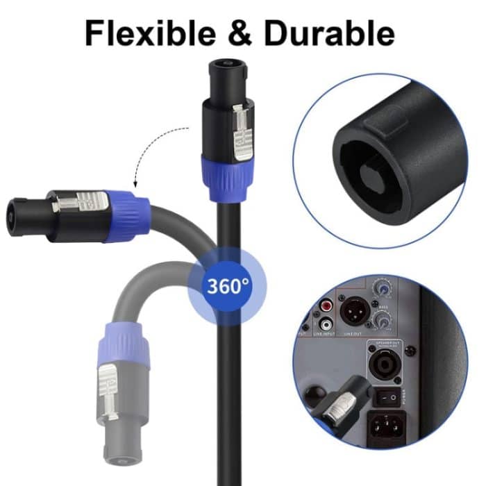 Stecker auf Stecker, vieradriges Ohm-Kabel, Audiokabel, Ring-Bühnenlautsprecherkabel, 0.5m, 1m, 1.5m, 3m, 5m, 10m, 15m – Bild 6