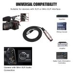 Xlrmini Caron-Buchse auf Mini-Buchse, Ausgleichskabel für 48 V Soundkarte, Mikrofon, Audiokabel, Länge:, 0.5m, 1m, 1.5m, 2m, 3m, 5m, 10m – Bild 7