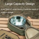 ISE MOUNT Outdoor Camping Syrah Bowl Aufbewahrungstasche, große Kapazität, Campingtasche, Bowl Bag(Green), Bowl Bag(Khaki) – Bild 5
