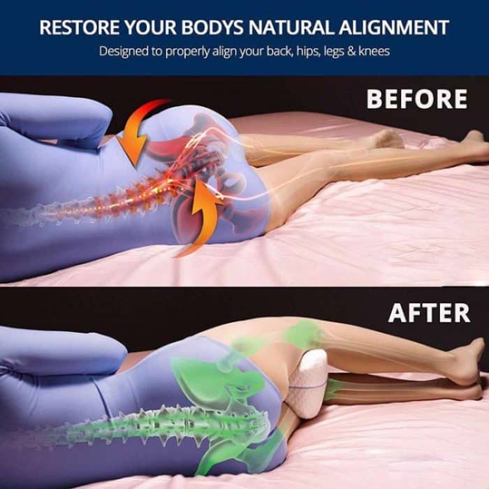 Körpergedächtnis-Baumwoll-Beinkissen zum Schlafen, orthopädisches Ischias-Rücken-Hüftgelenk zur Schmerzlinderung, Heart White Inner, Heart Blue Inner – Bild 6