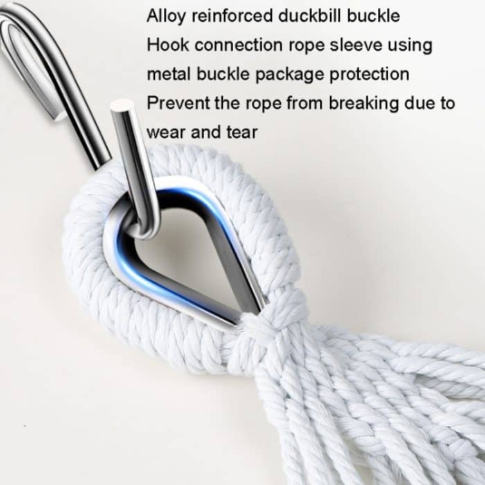 KLY829 Camping Indoor Hängematte Outdoor Swing, Stil:, Double Reinforcement Anti-rollover Beige, Single Reinforcement Anti-rollover Gray, Double Reinforcement Anti-rollover Gray, Classic Width 1m Beige, Width 1m Anti-rollover Beige – Bild 4