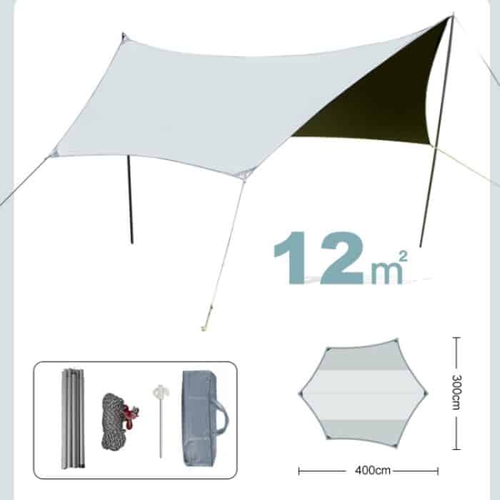 Outdoor-Campingzelt, Stil:, Vinyl Sunscreen Hexagon 4x3m Gold, Vinyl Sunscreen Hexagon 4.5x4.2m Gold, Vinyl Sunscreen Hexagon 5.5x4.4m Gold, Vinyl Sunscreen Hexagon 4x3m Sky Blue, Vinyl Sunscreen Hexagon 4.5x4.2m Sky Blue... – Bild 7