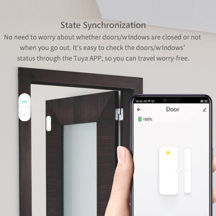 Tuya WiFi Tür Magnetsensor Remote Intelligent Linkage Doors Windows Switch Anti-Alarm APP Erinnerungsalarm – Bild 4