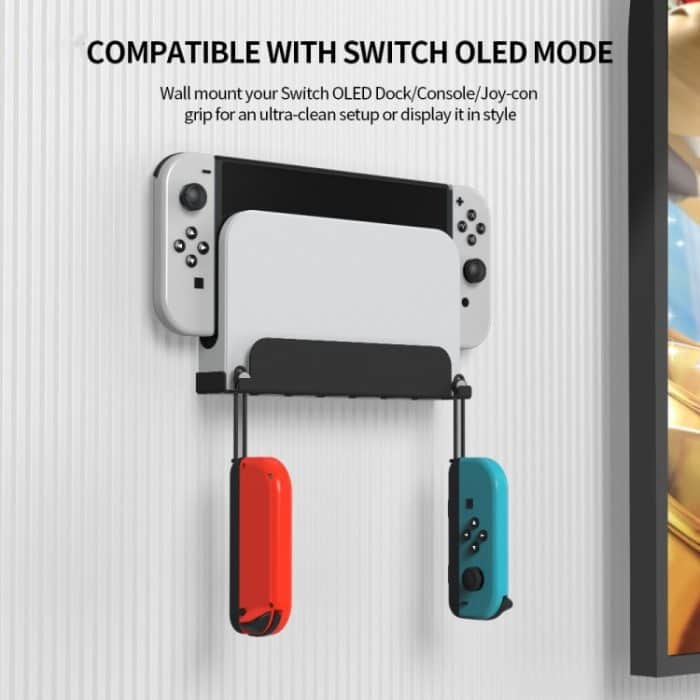 Für Switch OLED-Spielekonsole JYS Wandhalterung, Iron White, Iron Black – Bild 6