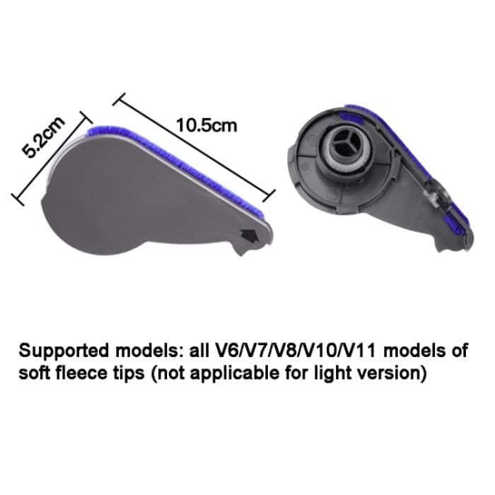 Saugkopf-Seitenabdeckung aus weichem Samt für Staubsauger, For Dyson V7 V8 V10 V11 V15, For Dyson Slim Light Version – Bild 4