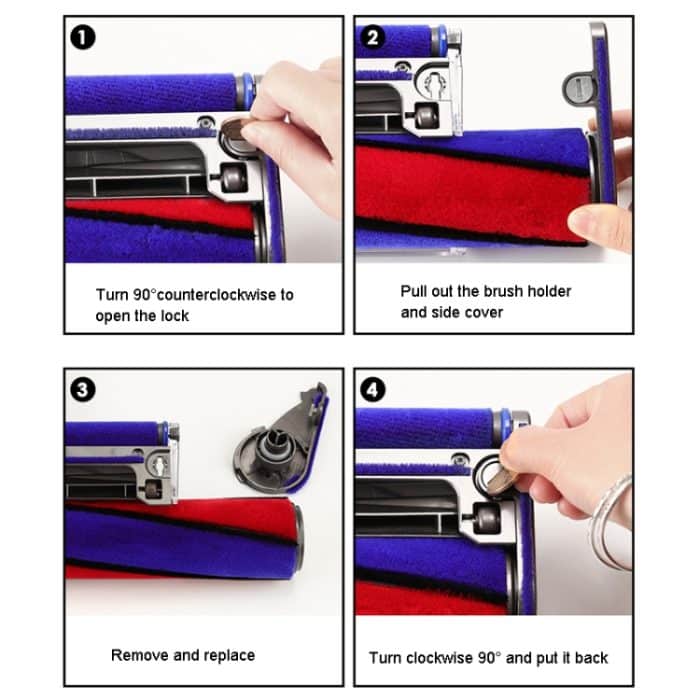 Saugkopf-Seitenabdeckung aus weichem Samt für Staubsauger, For Dyson V7 V8 V10 V11 V15, For Dyson Slim Light Version – Bild 5