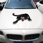 2 Stück bunte schwarze Panther-Autohauben-Tür-reflektierende Aufkleber – Bild 3