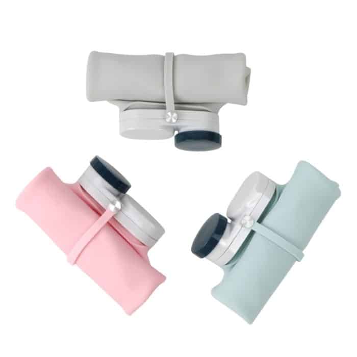 Outdoor-Sport, tragbarer Silikon-Faltwasserbecher, minimalistische Reise-Milchflasche mit großer Kapazität, 600ml – Bild 5