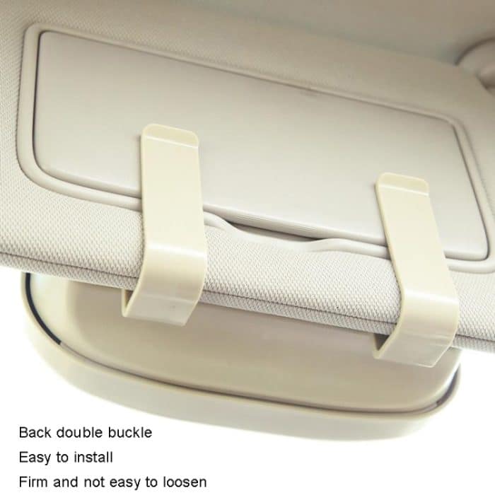 Multifunktionale Auto-Brillenbox, Auto-Sonnenschein-Brett, Tickets, Brillenklemme, Back Double Snap Grey, Back Double Snap Beige, Back Double Snap Black, Back Double Snap Red – Bild 4