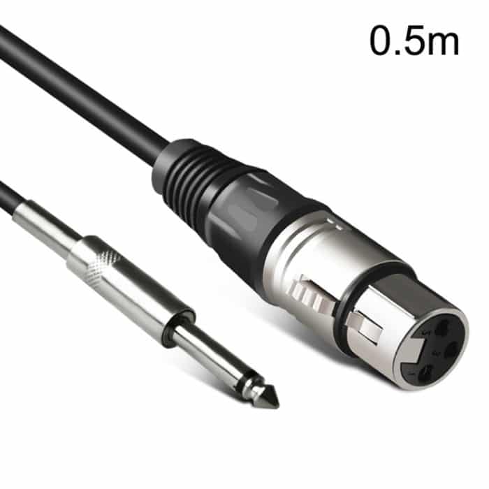 6,35 mm Caron-Buchse auf XLR 2-polig, symmetrisches Mikrofon-Audiokabel, Mixer-Linie, 0.5m, 1m, 1.5m, 2m, 3m, 5m, 10m, 15m, 20m, 30m – Bild 1