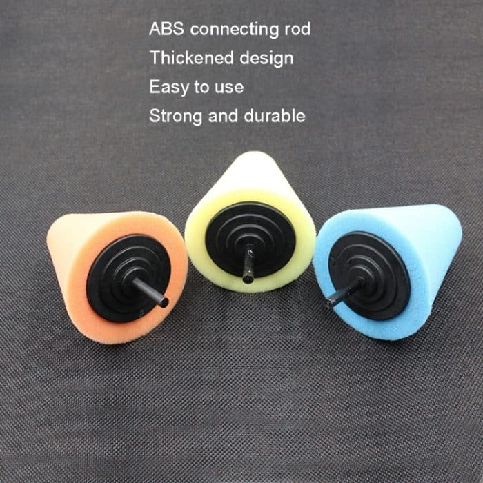 Auto Kegel 3 Zoll Polierschwamm Rad Polierscheibe, Single Cone 3 inch Yellow, Single Cone 3 inch Blue, Single Cone 3 inch Orange – Bild 4