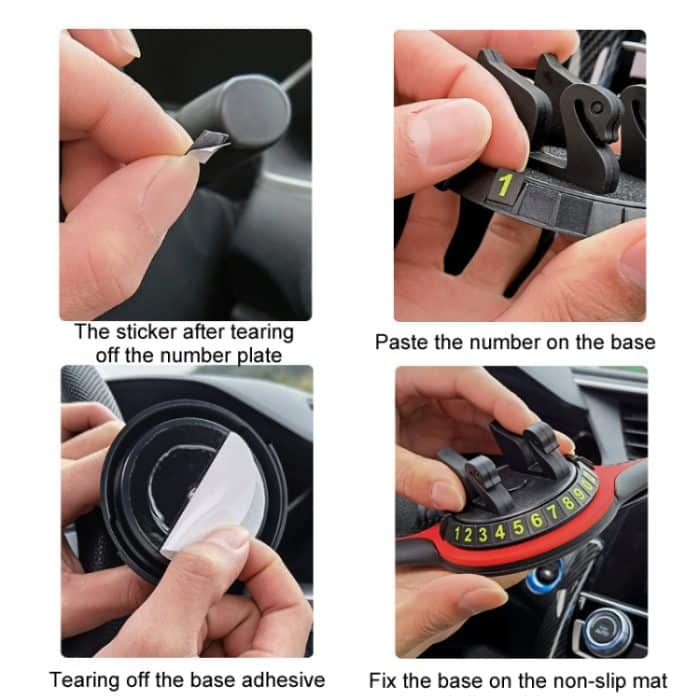 Auto Mittelkonsole Handy Anti-Rutsch-Matte Temporäres Parken Nummernschild, Number Plate+Bracket Mat – Bild 7
