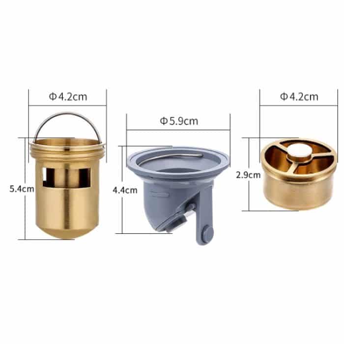 VP403 Bodenablauf aus verdicktem galvanisiertem Edelstahl, Chrome Plated With ABS Straight Row, Chrome Plated With Copper Self-sealing Core, Chrome Plated With 5.5 Anti-odor Copper Core – Bild 2