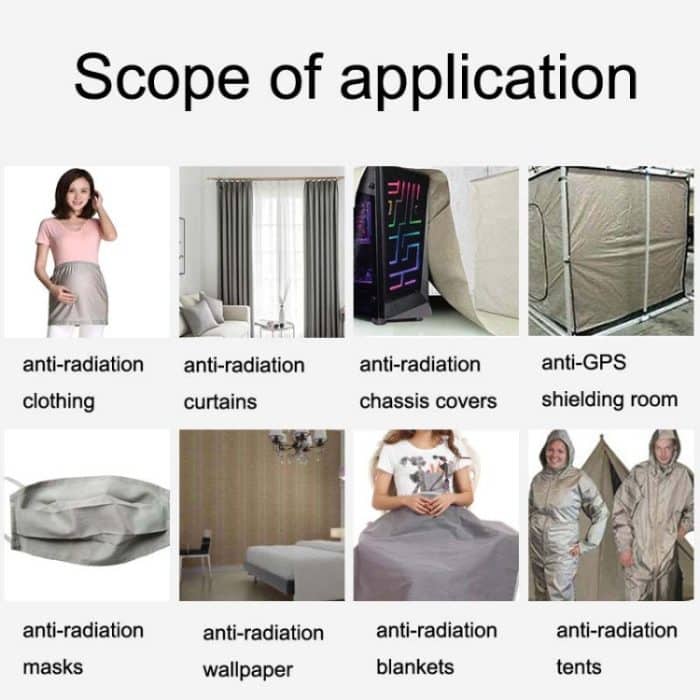 ZD-LG-008 Lingge Anti-Strahlungs-Signalabschirmungsfutter EMF / EMI / RF / RFID Weiches Tuch, Größe:, 0.5m, 1m, 2m, 3m, 4m – Bild 6