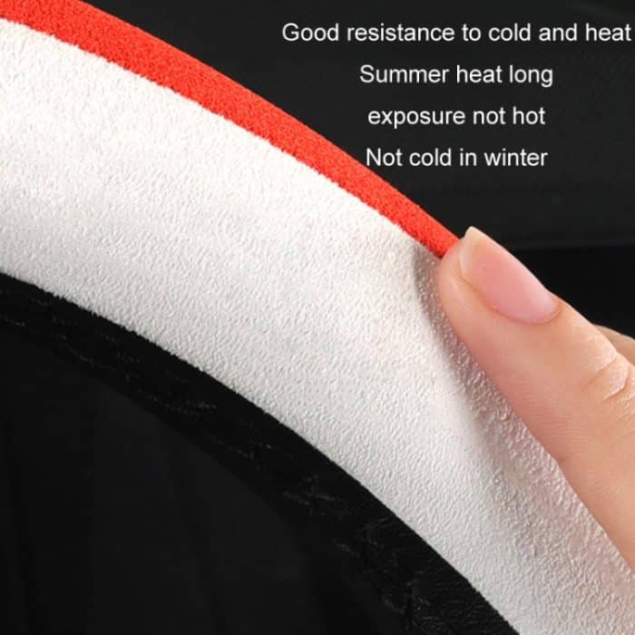 Auto-Lenkrad-Abdeckung, kurz, Plüsch, für den Winter, rutschfest, 38cm – Bild 4