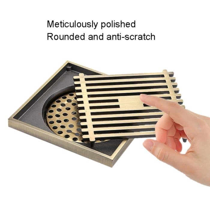 Geruchsdichter Bodenablauf aus Vollkupfer, Stil:, K7002 Gold Dual Use+Straight Row, K7002 Gold Dual Use+Magnetic Suspension, K7003 Chrome Plated Single Use+Straight Row, K7003 Chrome Plated Single Use+Magnetic Suspension... – Bild 3