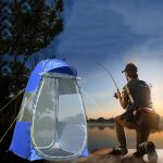 ZL8801 Einzelnes faltbares Outdoor-Angel-Regenschutz-Sonnenschutzzelt mit Doppeltüren, ZL8801 (Green), ZL8801 (Blue), ZL8801 (Camouflage), ZL8801 (Orange) – Bild 2