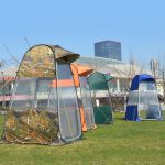 ZL8801 Einzelnes faltbares Outdoor-Angel-Regenschutz-Sonnenschutzzelt mit Doppeltüren, ZL8801 (Green), ZL8801 (Blue), ZL8801 (Camouflage), ZL8801 (Orange) – Bild 6