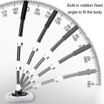 Weichhaar-Teleskopmopp mit gebogener Stange und langem Griff für die Autowäsche, Black White, Black White Replacement Head – Bild 3