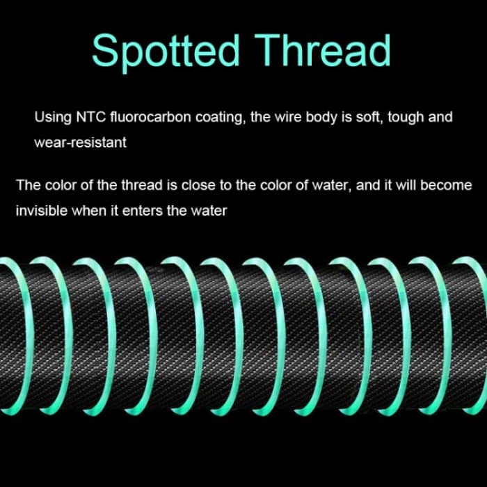 10 Rollen Outdoor Angeln Anti-Tangle Spotted Invisible Line Set mit Skala, 6.3m – Bild 3