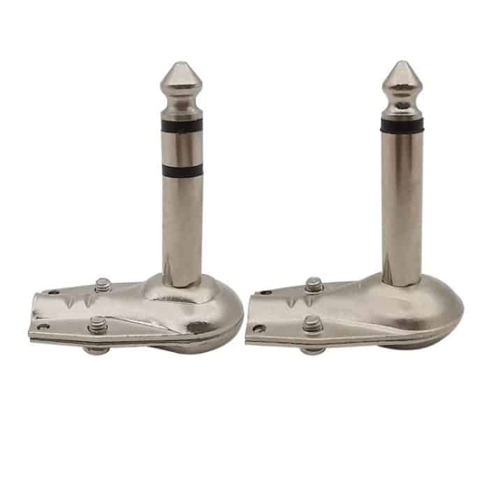 10 Stück 6,35 mm rechtwinkliger Gitarrenstecker, Audio-Mikrofon-Verstärker-Stecker, Mono, Binaural – Bild 6