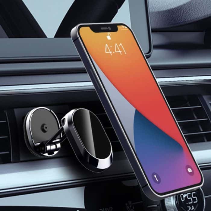 U18 Mini Auto faltbare rotierende magnetische Handy-Navigationshalterung, U18 (Black), U18 (Silver) – Bild 6
