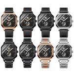 BINBOND B6577 30M wasserdichte leuchtende quadratische Quarzuhr, Black Leather-Rose Gold, Black Leather-Black-Rose Gold, Black Leather-Black-Black, Black Leather-White-White, Black Steel-Black-Rose Gold, Black Steel-Black-White, Rose Gold-Black-Rose Go... – Bild 2