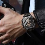 BINBOND B6577 30M wasserdichte leuchtende quadratische Quarzuhr, Black Leather-Rose Gold, Black Leather-Black-Rose Gold, Black Leather-Black-Black, Black Leather-White-White, Black Steel-Black-Rose Gold, Black Steel-Black-White, Rose Gold-Black-Rose Go... – Bild 7