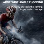 Fahrradscheinwerfer Doppelt T6 Lampenperlen + 16 LED Rücklicht Set Wiederaufladbares Helmwarnlicht – Bild 5