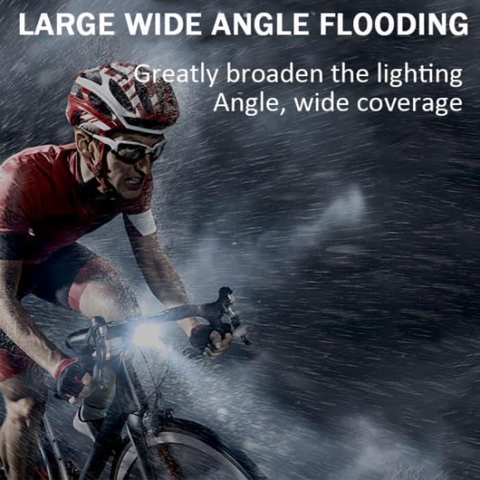 Fahrradscheinwerfer Doppelt T6 Lampenperlen + 16 LED Rücklicht Set Wiederaufladbares Helmwarnlicht – Bild 5