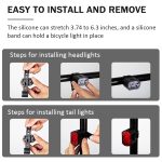 Fahrradscheinwerfer Doppelt T6 Lampenperlen + 16 LED Rücklicht Set Wiederaufladbares Helmwarnlicht – Bild 8