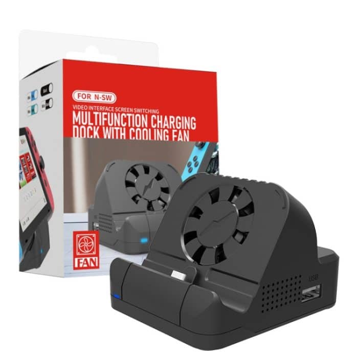 Für Nintendo Switch / Switch OLED SW300 HDMI Video Casting Konverter Lüfter Basis Ladegerät, Cooling Fan Base Charger – Bild 7