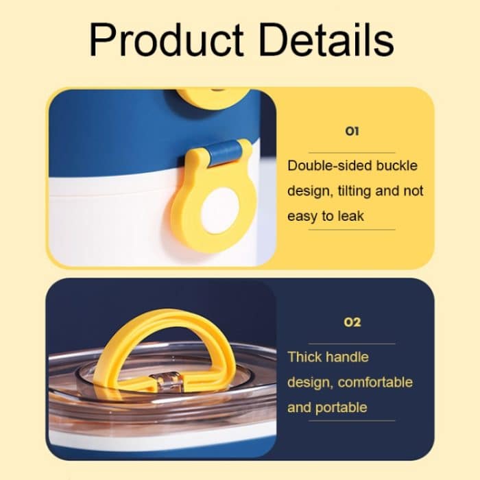XC-540-541 Große, ovale, geteilte tragbare Büro-Isolier-Brotdose mit großem Fassungsvermögen, 600ml (Stainless Blue), 600ml (Stainless Yellow), 600ml (Stainless Purple), 1.2L (Stainless Blue), 1.2L (Stainless Yellow), 1.2L (Stainless Purple)... – Bild 4