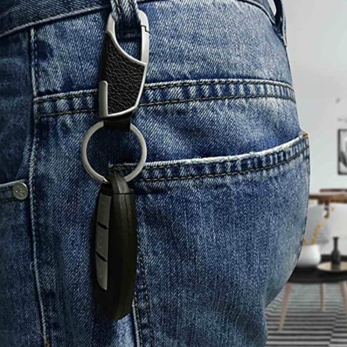 3 Stück Herren Auto PU + Metall Schlüsselanhänger Taille hängender Schlüsselanhänger, PU+Metal – Bild 6