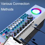 X80 Tragbarer, multifunktionaler, kabelloser Bluetooth-Soundkarten-Lautsprecher für Live-Gesang, Black, White, Dual-microphone Black, Dual-microphone White, Black Universal, White Universal – Bild 3