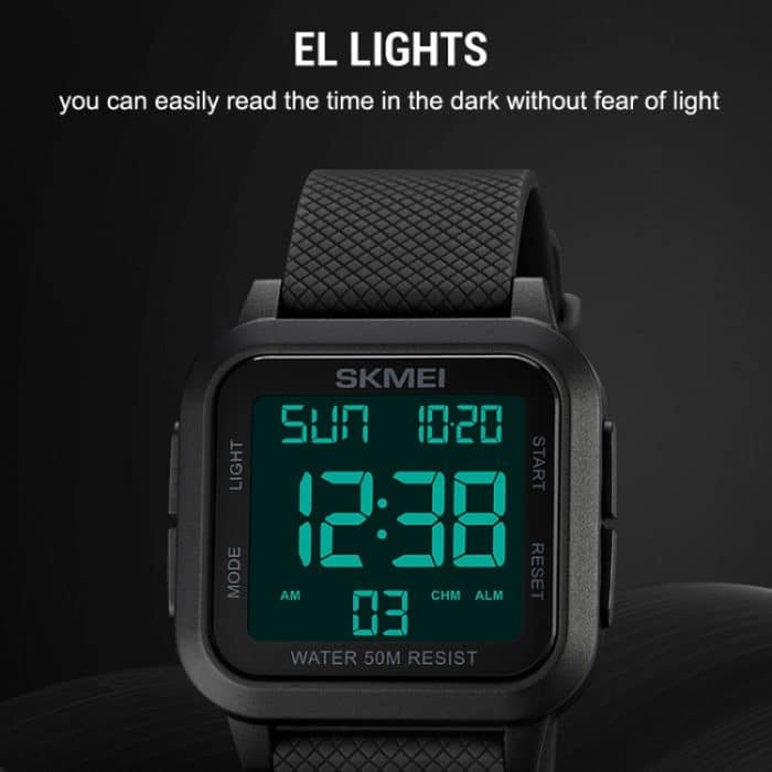 SKMEI 1894 Square Sports wasserdichte Student einfache multifunktionale leuchtende Uhr, 1894 – Bild 6