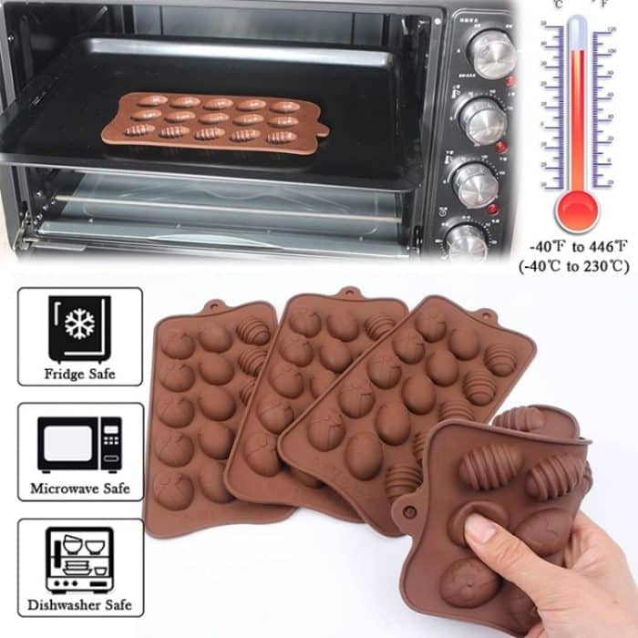 10 stücke Ostern Mini Buntes Ei Silikon Schokoladenform – Bild 4