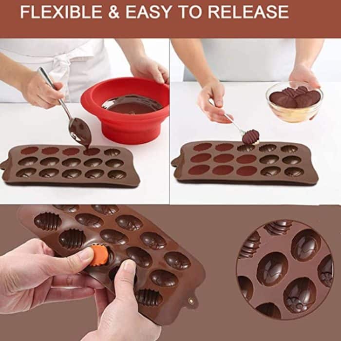 10 stücke Ostern Mini Buntes Ei Silikon Schokoladenform – Bild 6