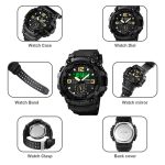 SKMEI 1637 Sport-Digitalanzeige für den Außenbereich, stoßfester Kunststoff, großes Zifferblatt, Herrenuhr, Black, Army Green, Blue Camouflage, Army Green Camouflage, Gray Black – Bild 3