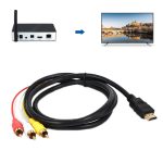 2 Stück HDMI-auf-AV/3RCA-TV-Audio-Video-Kabel, HDMI To AV/3RCA