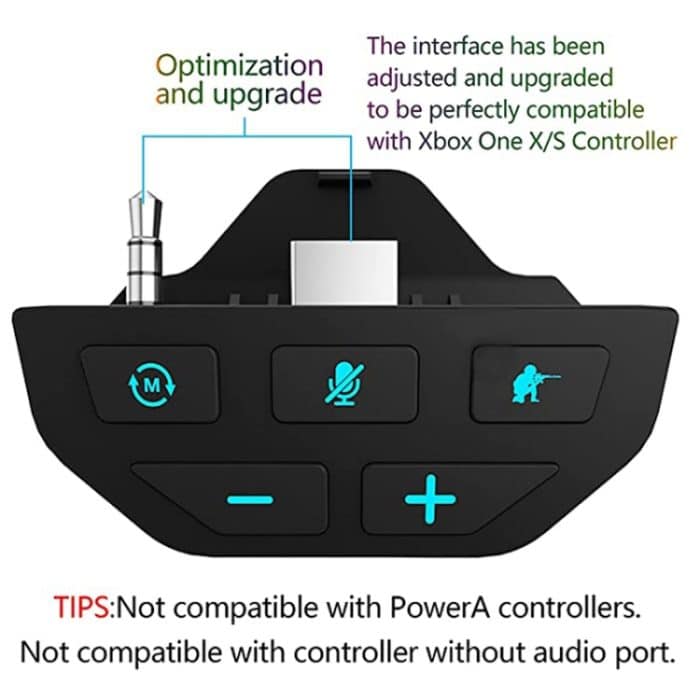 Für Microsoft Xbox One S / X / Elite HS-XO193A Gamepad Sound Enhancer 3,5 mm Konverter Kopfhöreradapter, For Xbox One S / X / Elite – Bild 3