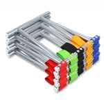 Metallrohr Outdoor Klappstuhl Angelhocker Camping Tragbarer Hocker, Medium (25.5cm) Random Color, Large (31.5cm)  Army Green Tube, Large (31.5cm) White Tube – Bild 4