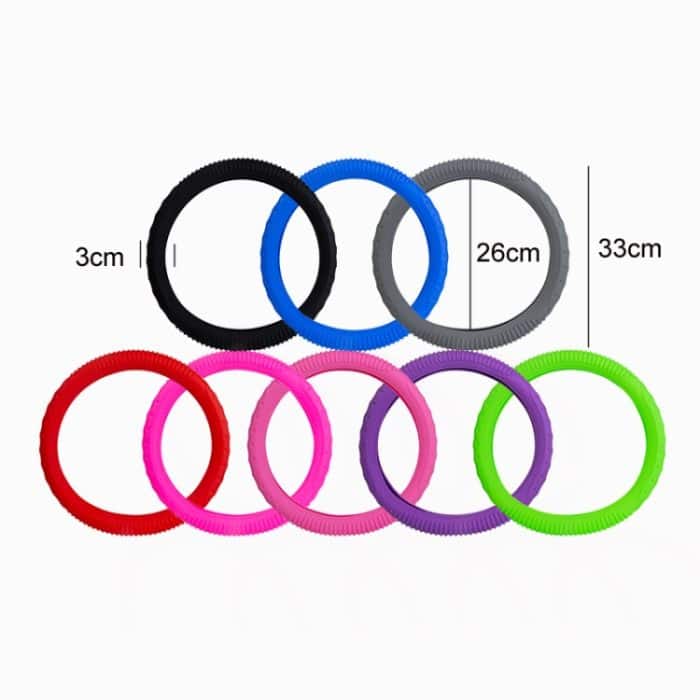 Rutschfeste, verschleißfeste Silikon-Lenkradabdeckung mit konkaver Spitze, 34-38cm – Bild 2