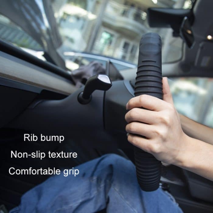 Rutschfeste, verschleißfeste Silikon-Lenkradabdeckung mit konkaver Spitze, 34-38cm – Bild 4