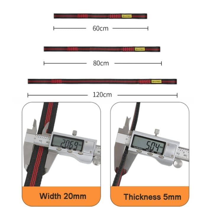 XINDA Kletterkabel für Baumarbeiten, Klettern, Abseilen, Größe:, 120cm, 60cm, 80cm – Bild 3