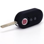 Für Fiat 500, 2 Stück, faltbar, 3-Tasten-Fernbedienung, Silikonhülle – Bild 4