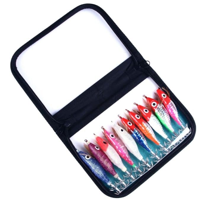 HENGJIA SJB012 Nachtlicht Simulation Garnelen Tintenfisch Nadel Meer Angeln Fake Köder, SJB012 (10 Colors Bagged) – Bild 2